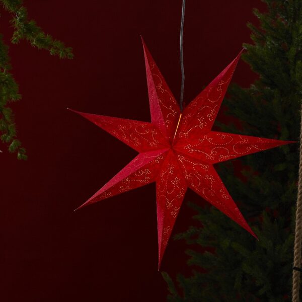 raudona led zvaigzde kaledine dekoracija 501-39 (1)