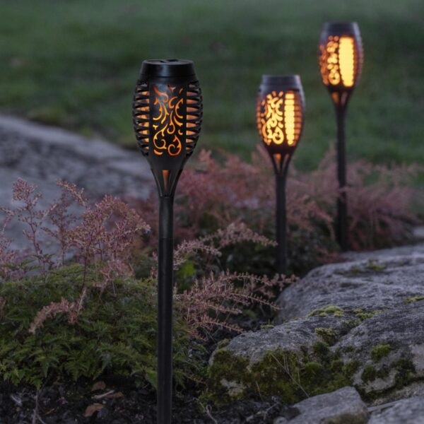 zibintas saules baterija solar flame led 481-03