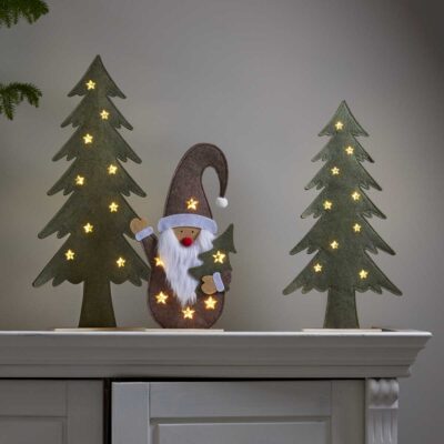 Helendav lauale asetatav kaunistus COZY SANTA